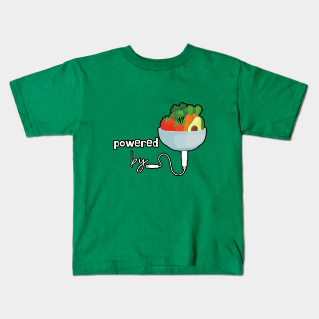 Powered by Plants Kids T-Shirt by leBoosh-Designs